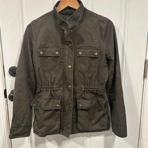 J Crew Army Green Relaxed Boyfriend Field Jacket